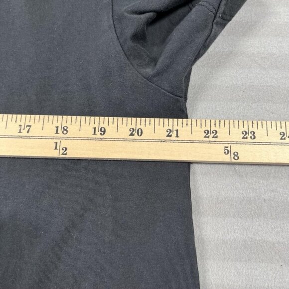 Maison Kitsuné Shirt Mens Small Black Café Kitsuné Patch Logo Cotton Tee - Picture 6 of 8